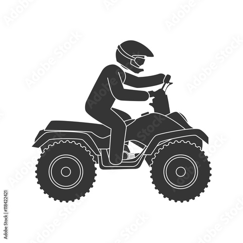 motorcycle sport extreme adventure sportive driver bike helmet protection vector illustration isolated