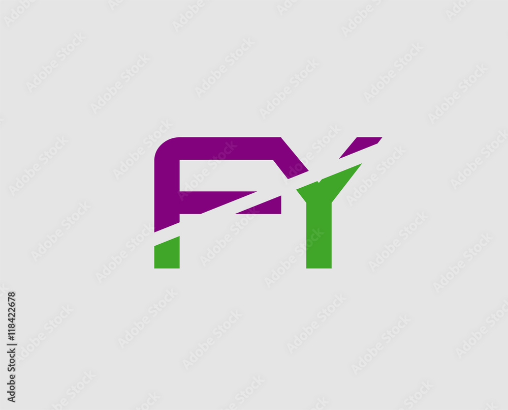 Letter F and Y monogram logo
Letter F and Y monogram logo