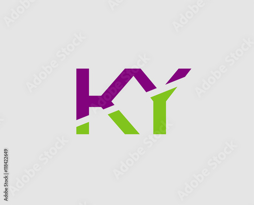 Letter K and Y monogram logo 