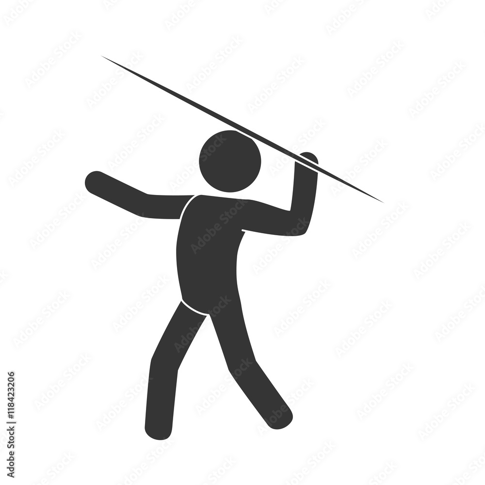 lance man guy male sport activity move vector illustration isolated