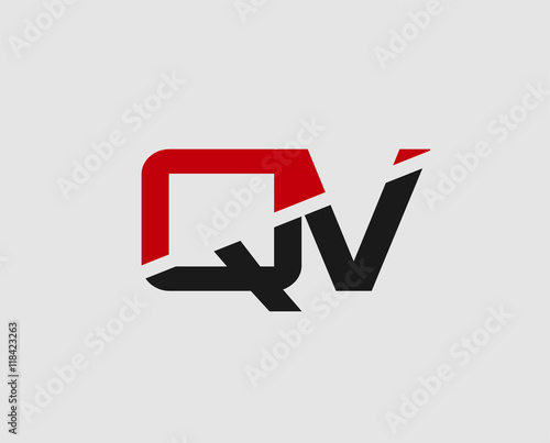 Free Download QV company linked letter logo
 - GFXLoad