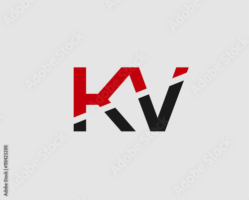 Free Download KV company linked letter logo
 - GFXLoad