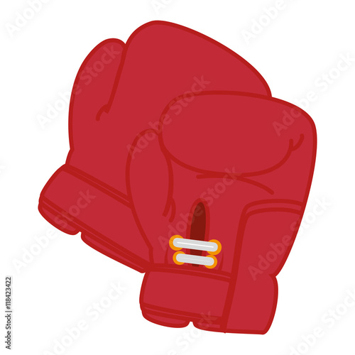 glove boxing protection sport fight punch professional vector illustration isolated