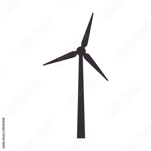 eolic fan wind electricity ecology turbine energy power vector illustration isolated