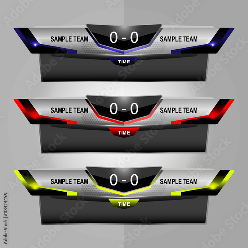 scoreboard object design for football and soccer, vector illustration