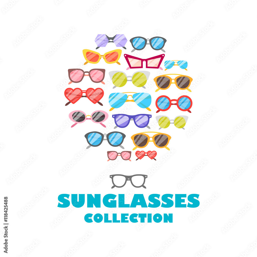 Sunglasses icons background