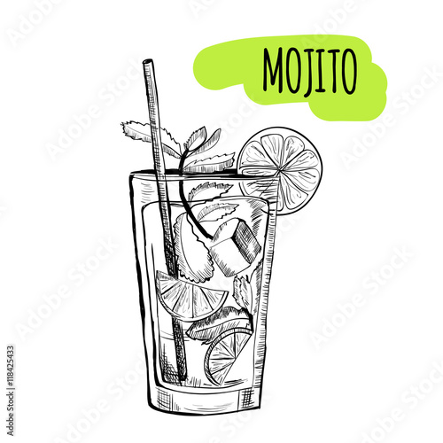 Bar menu of cocktail proposal