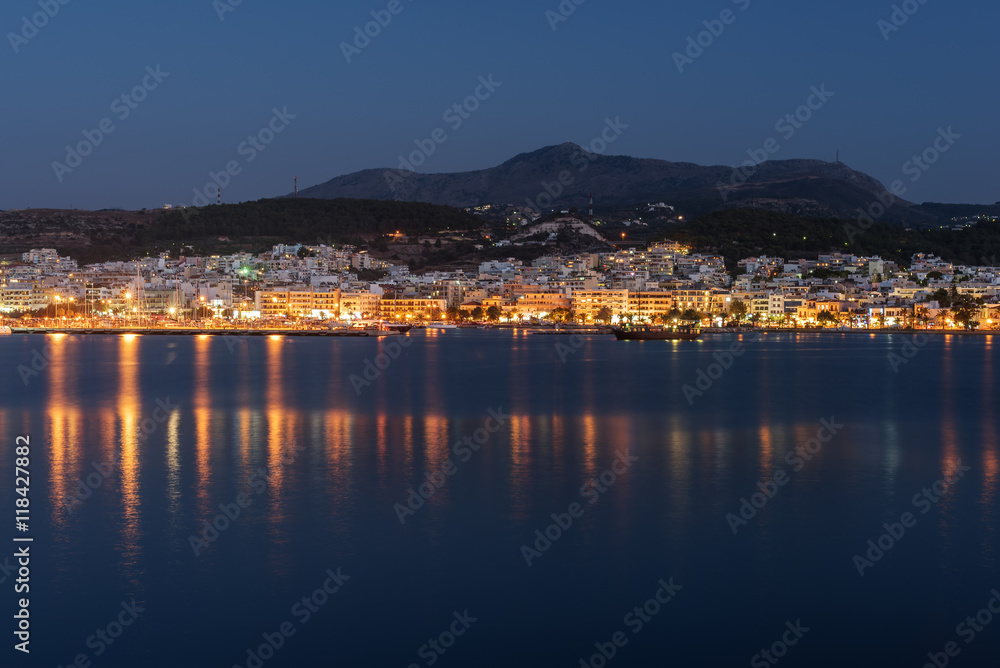 Rethymno, Crete, Greece: downtown at night