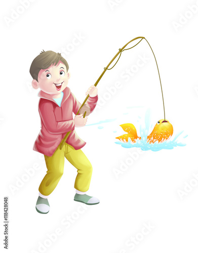 A fishing boy