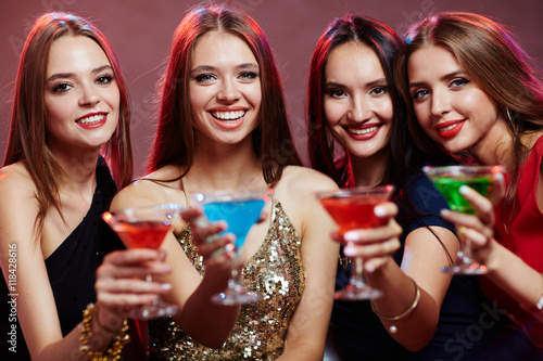 Girls with cocktails