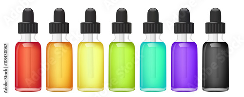 Fluid for E-cigarette. Vape. Vector illustration