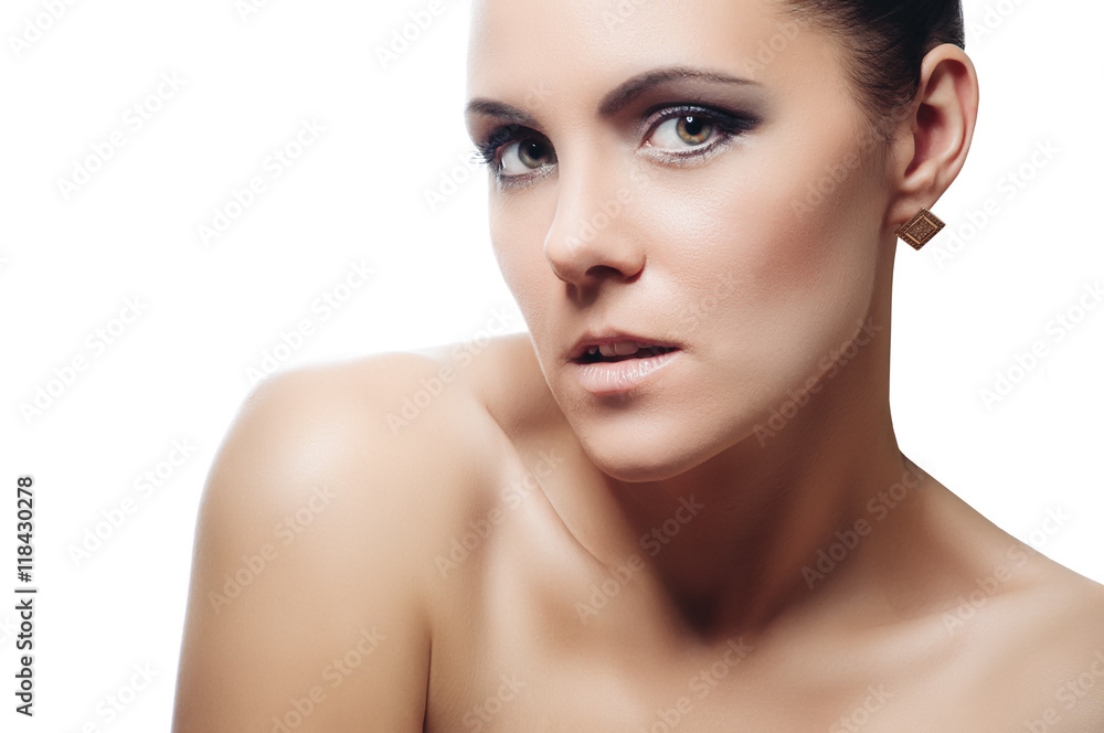 Portrait of girl fashion style make-up Portrait of girl fashion style make-up