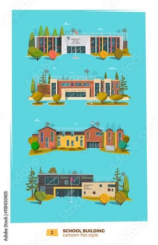Four school building