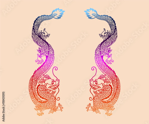 Ancient Chinese Dragon pattern