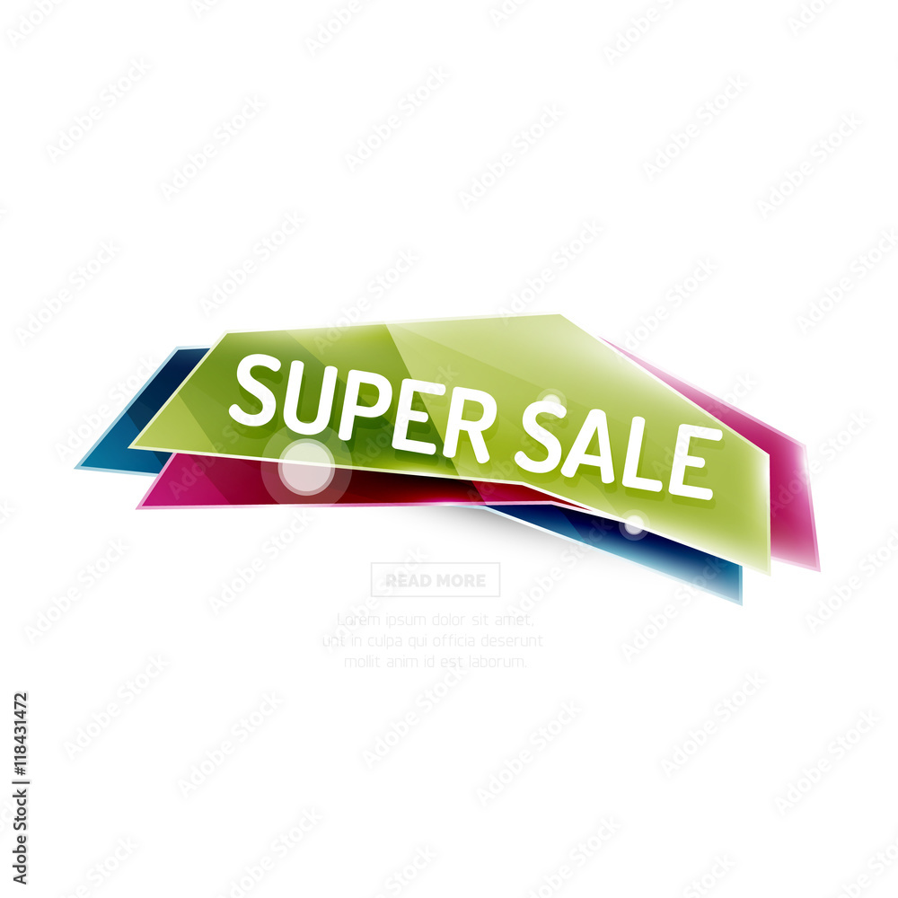 Vector geometric shape ad promo banner Vector geometric shape ad promo banner