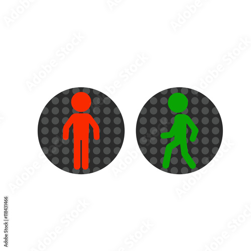 Pedestrian Traffic Lights Vector Icon