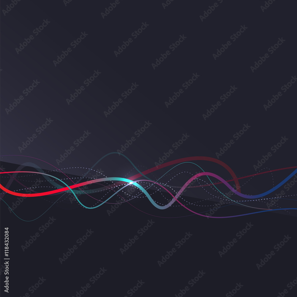 Fototapeta premium Smoke pattern on dark background