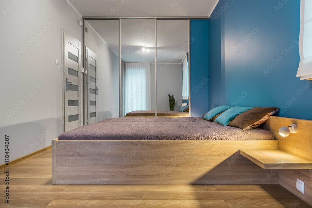 Fototapeta premium Bedroom with king size bed idea