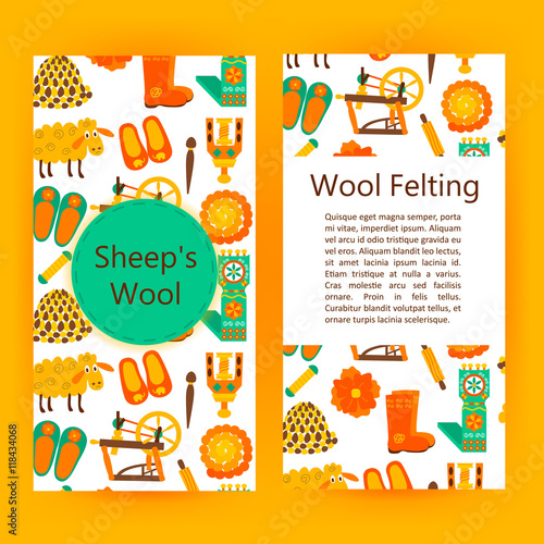 Handmade wool products brochure template