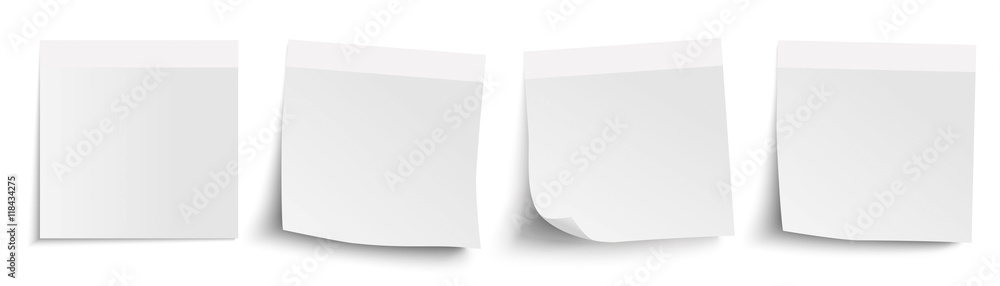 Weiße Klebezettel Header Weiße Klebezettel Header