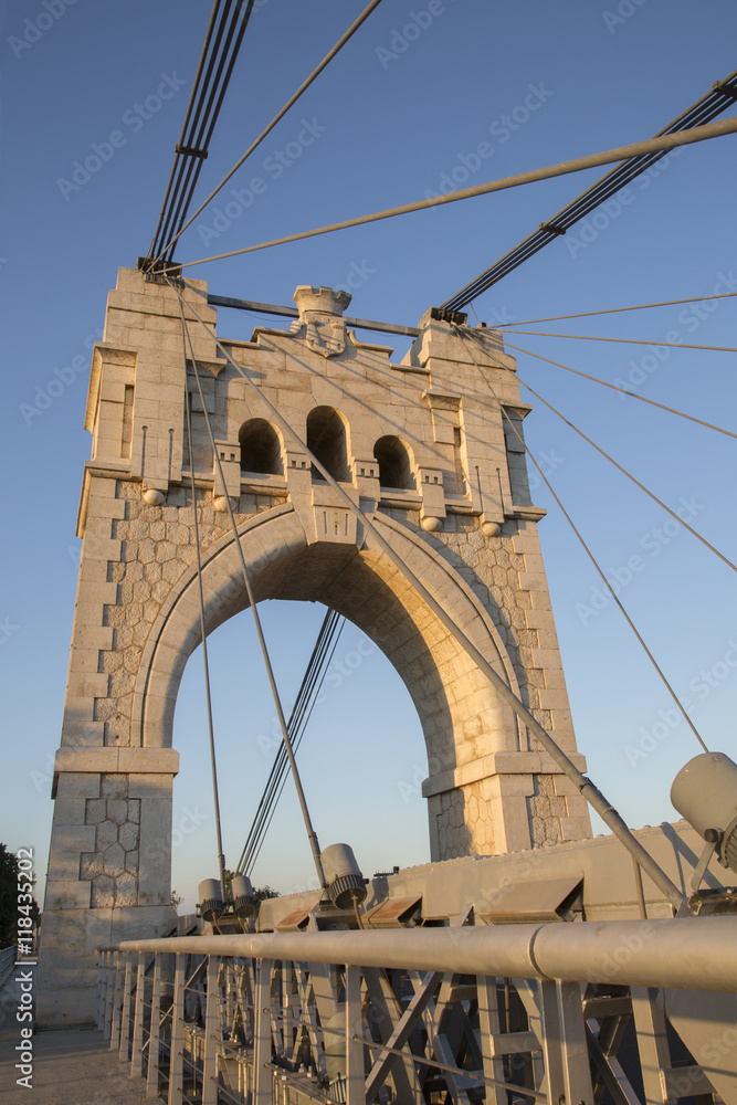 Fototapeta premium Penjat Suspension Bridge, Amposta