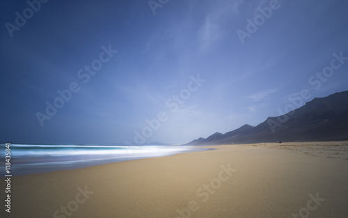 Tranquil Cofete Beach. Fuerteventura. Long Exposure