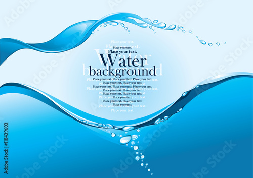 Water splash. (vector illustration)