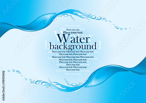 Water splashes. (vector illustration)