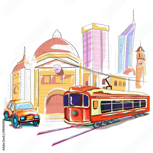 Australia cityscape background