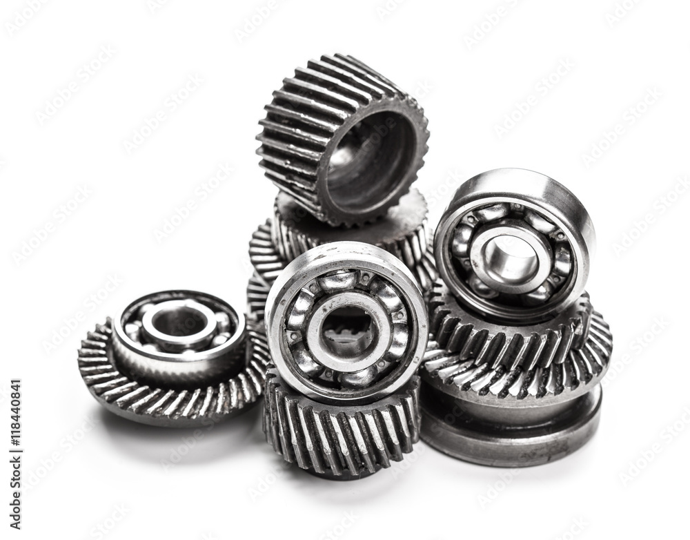 Gear metal wheels, isolated on white background Gear metal wheels, isolated on white background