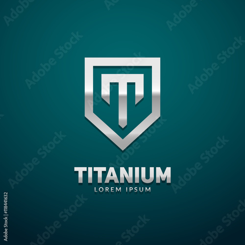 Letter "T" monogram and shield sign combination. Line art logo design. Symbolizes reliability, safety, power, security. "T" logo design. Eps10 vector luxury logotype.