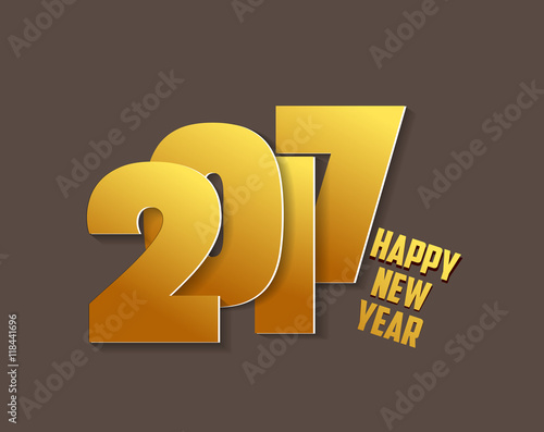 happy new year 2017 typography