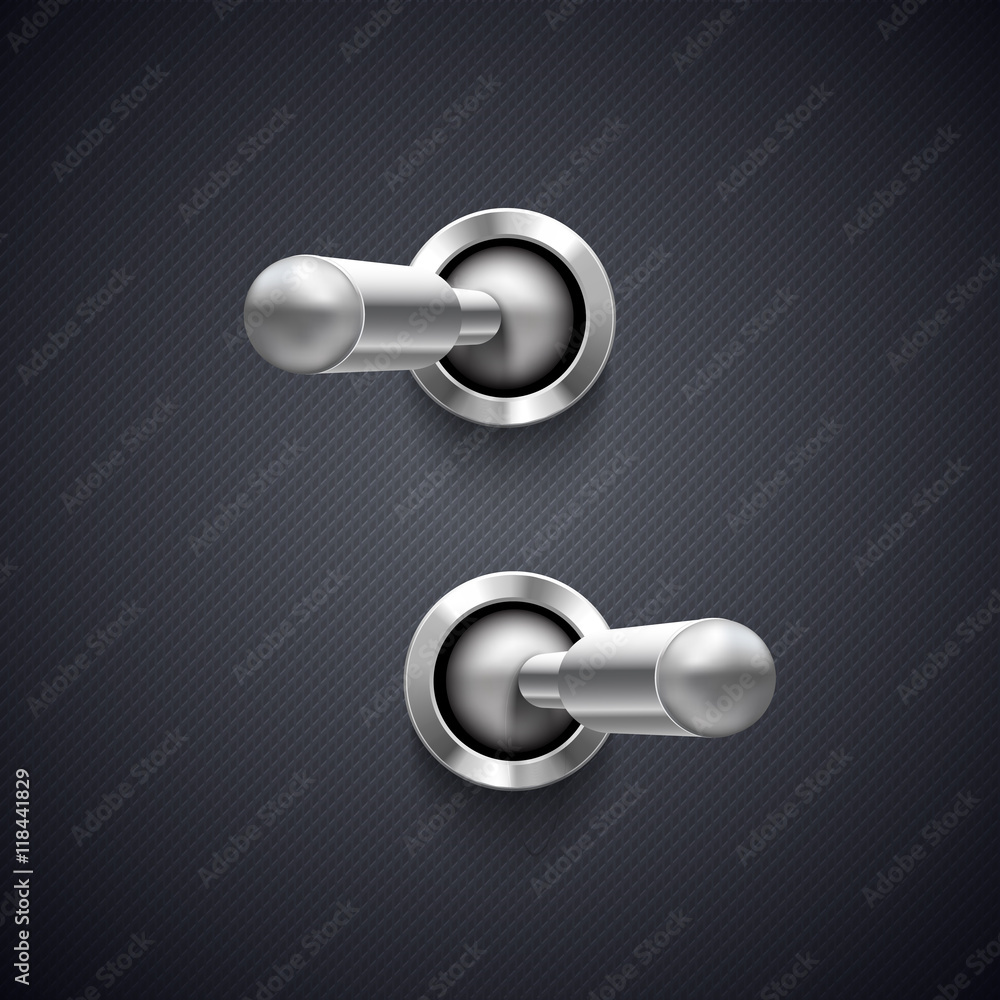 Fotografie 3d metallic toggle switcher