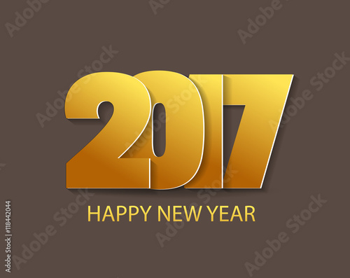 happy new year 2017 typography