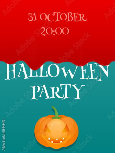 Halloween party slime poster