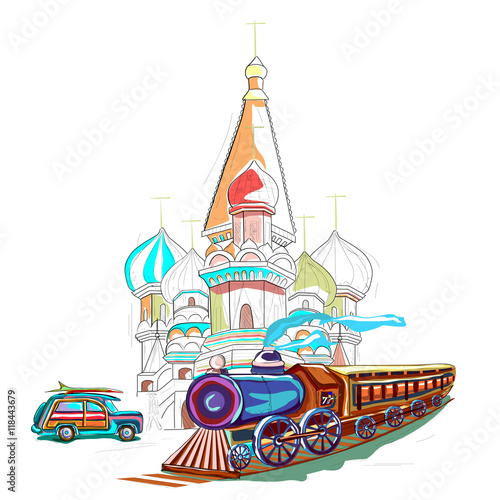 Russia cityscape background