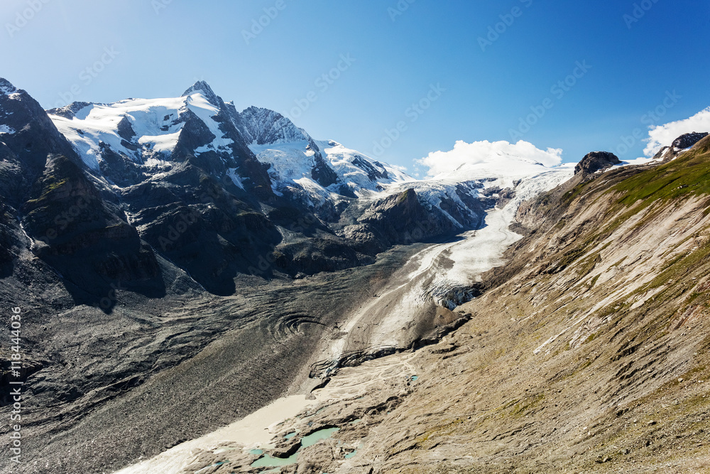 Glacier Pasterze, Austria, Grossglockner high mountain road