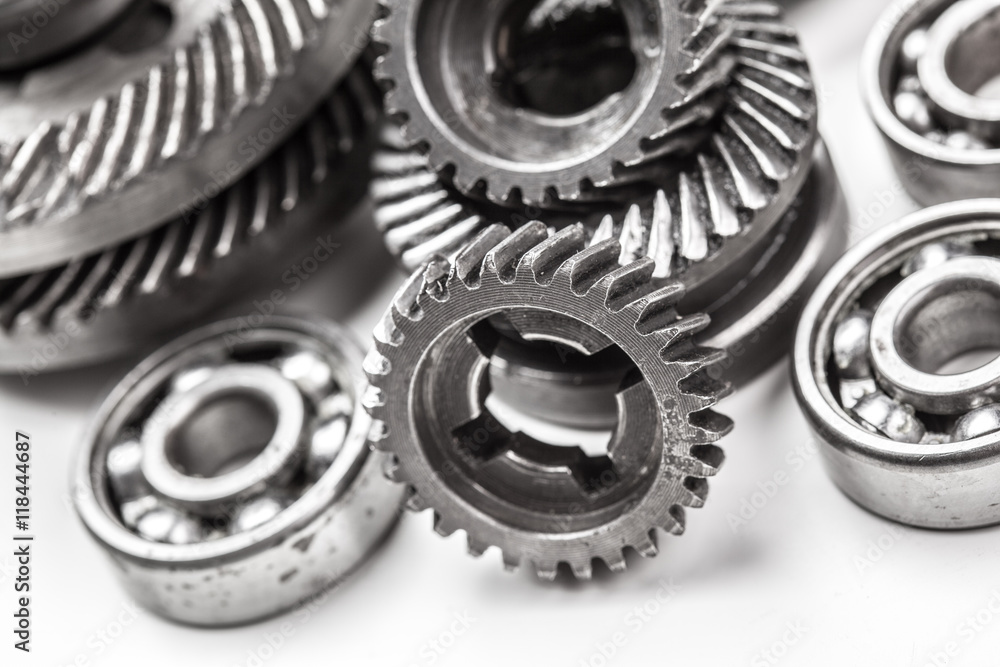 Gear metal wheels, isolated on white background Gear metal wheels, isolated on white background