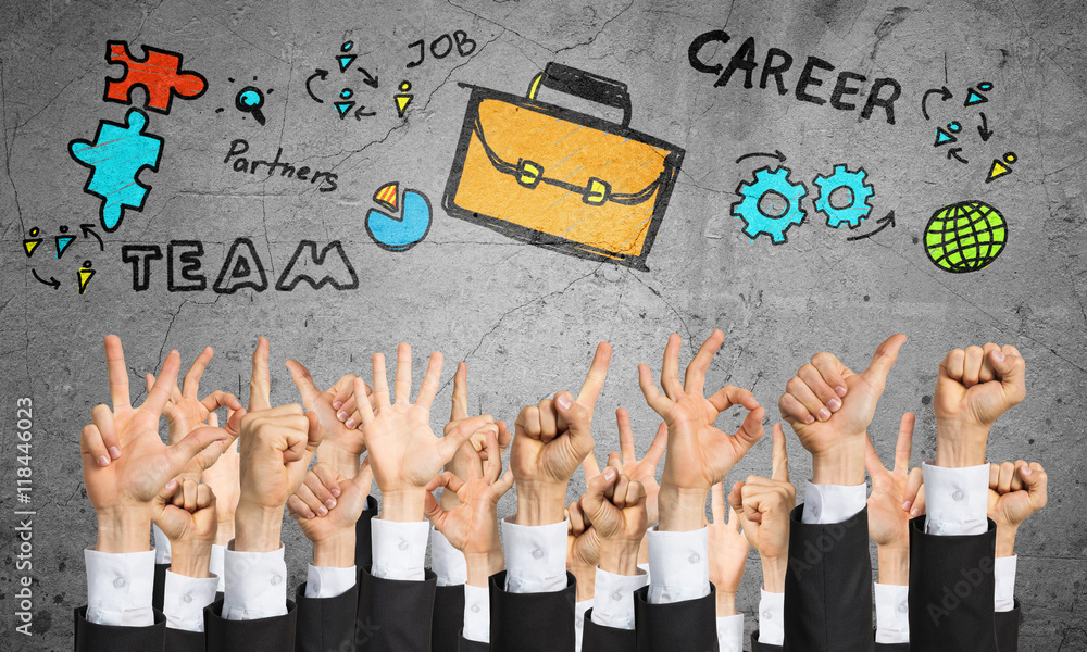 Set of hand gestures