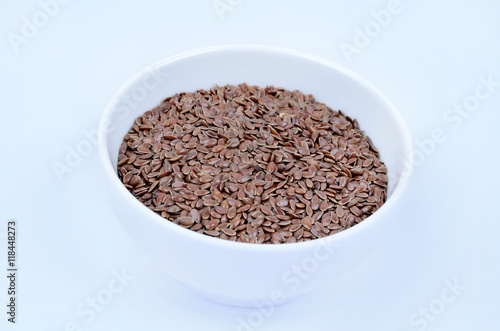 Flax seed in bowl