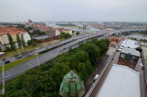 Obraz na płótnie View of the Szczecin in Poland w salonie