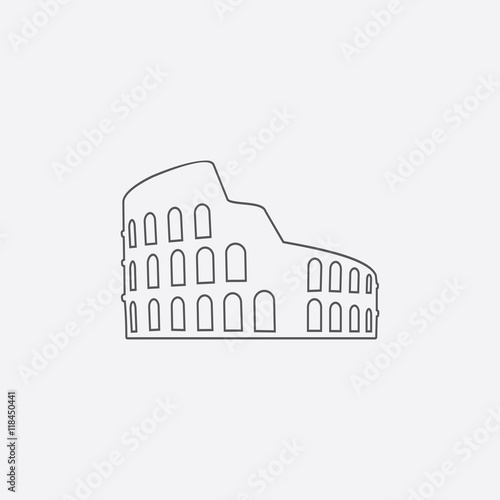 Coliseum line icon