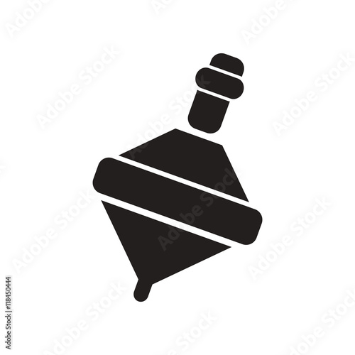flat icon in black and white style  toy whirligig