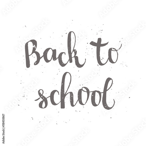 Back to school poster with lettering