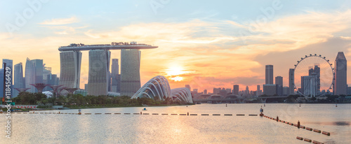 Canvas Print View of central Singapore