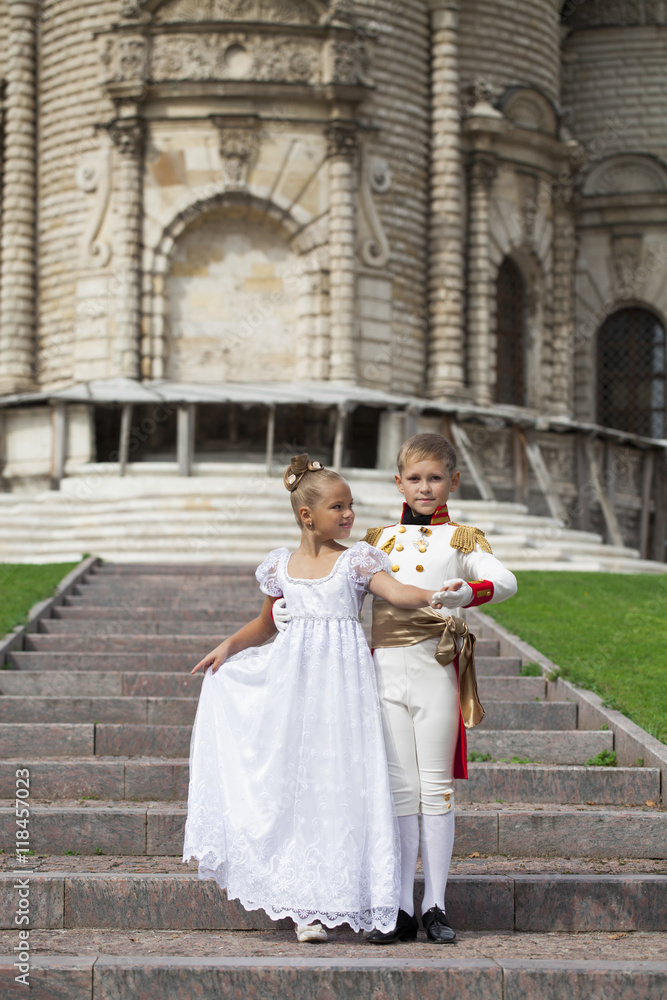 Childrens ballroom dance couple in suits Childrens ballroom dance couple in suits