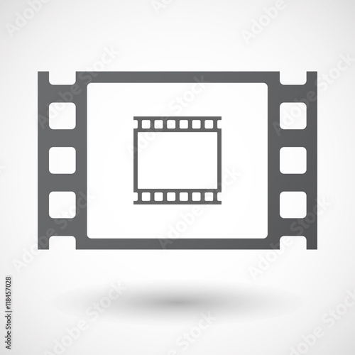 Isolated celluloid film frame icon with   a photographic 35mm fi