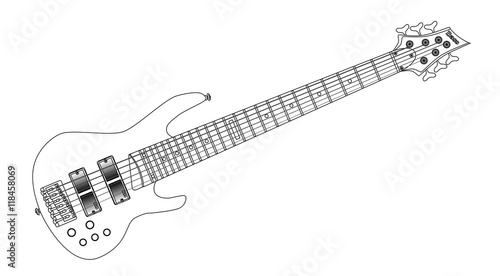 Six String Wide Neck Bass