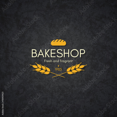 Vintage logotype for bakery and bread shop