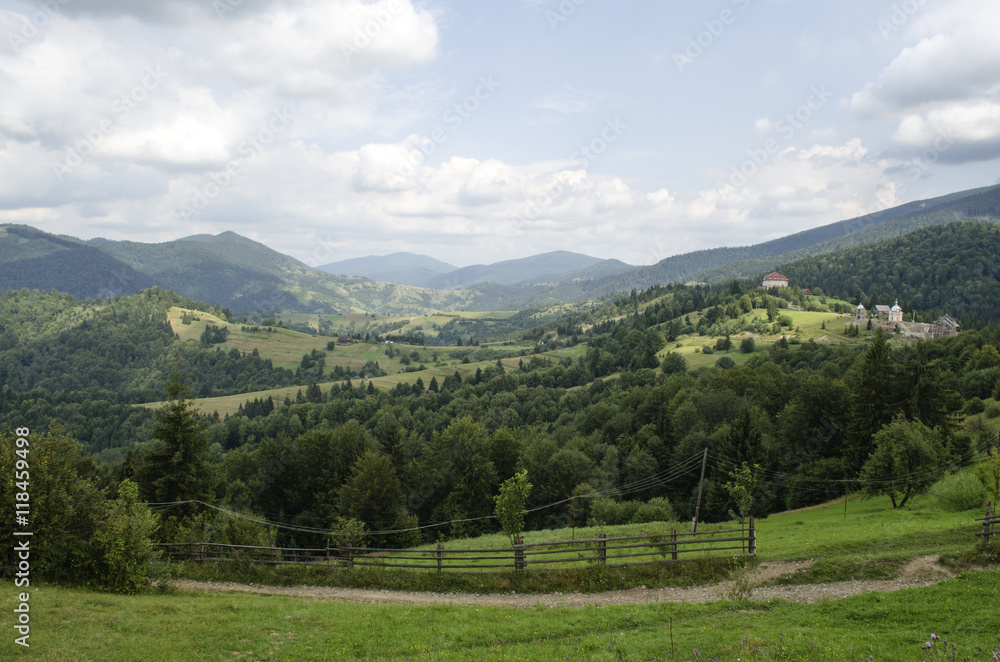 Mountain landscape of Ukrainian Carpathians
